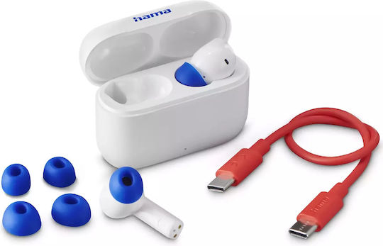 HAMA Passion Clear II In-ear Bluetooth Handsfree Căști cu Carcasă de Încărcare Alb