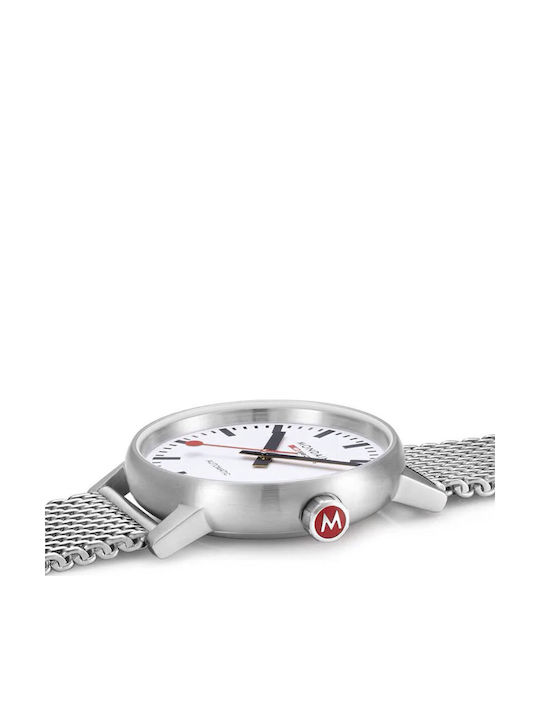 Mondaine Damen Uhr Automatisch mit Silber Metallarmband