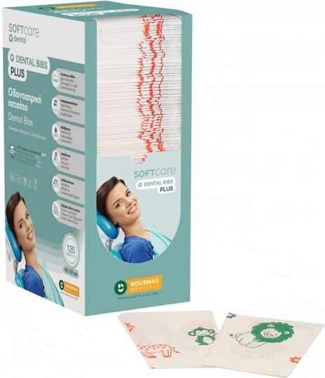 Soft Care Зъболекарска Кърпа Бяла 2ply + 1ply с Дозатор 500 Бройки