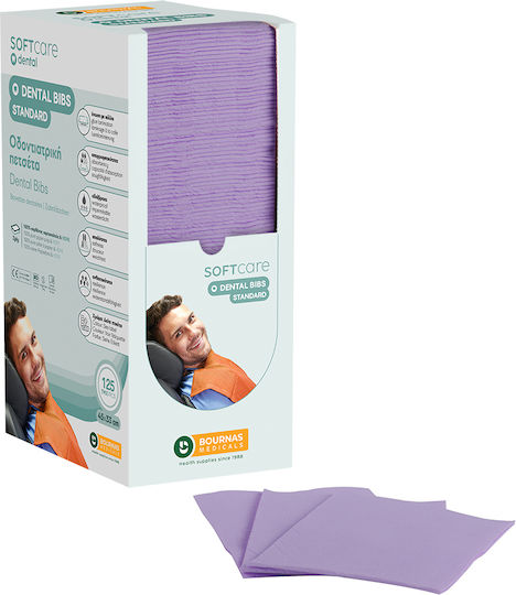 Soft Care Dental Purple Towel 1ply + 1ply with Dispenser