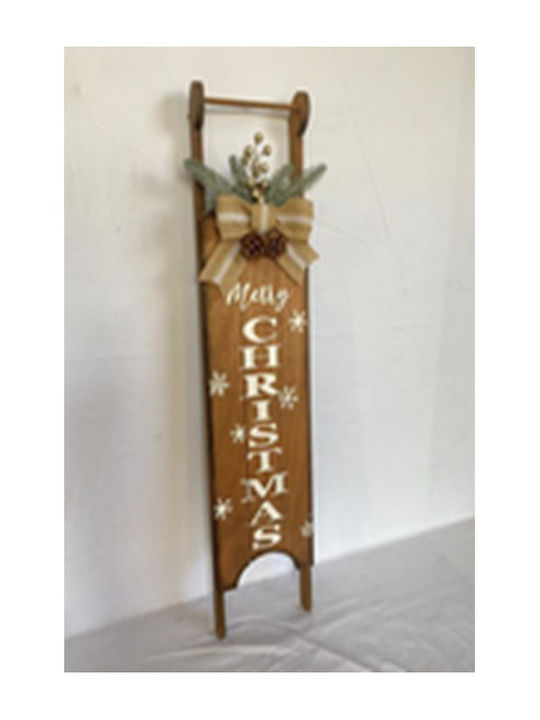 Iliadis Weihnachtliche Holz Figur Unterschrift Braun Höhe 90cm