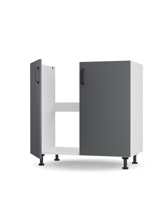 Modest Επιδαπέδιο Ντουλάπι Ανθρακί 80x48x82εκ.