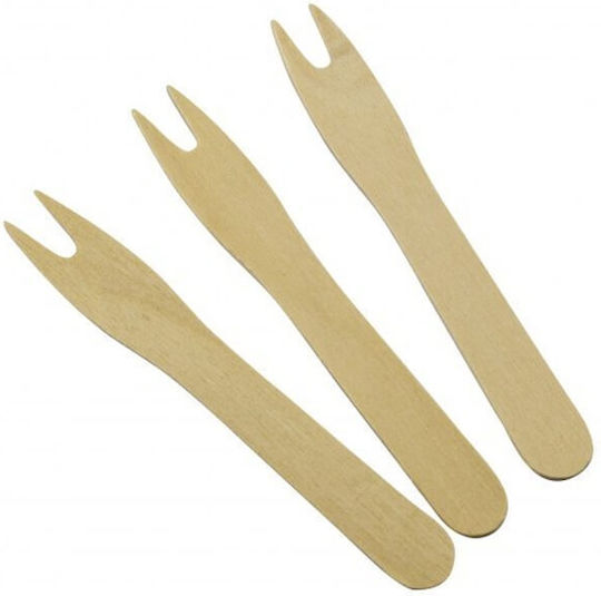 Practic Fork Disposable Wooden 200pcs