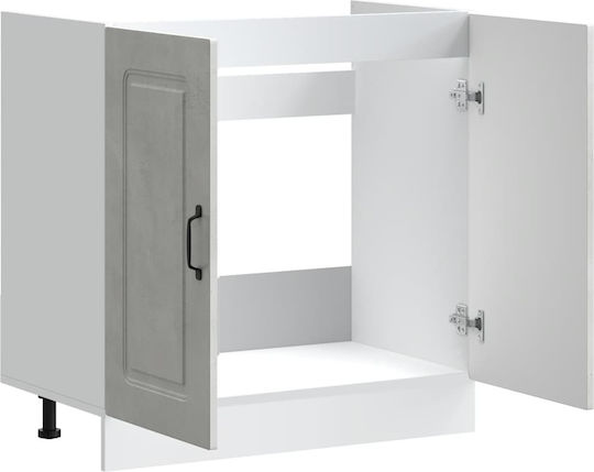 Kalmar Sink Cabinet Gray Sonoma 80x46x81.5pcs
