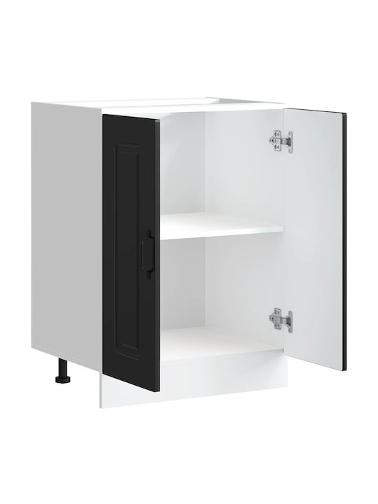Kalmar Ντουλάπι Νεροχύτη Μαύρο 60x46x81.5εκ.