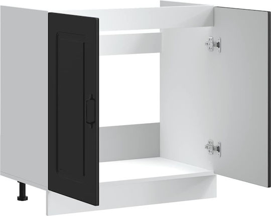 Kalmar Dulap pentru Chiuvetă Negru 80x46x81.5buc