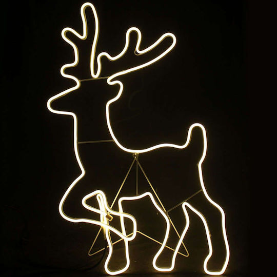 Aca Weihnachtlicher Lichtschlauch in Form von Rentier Weiß 82x54x54cm Rentier