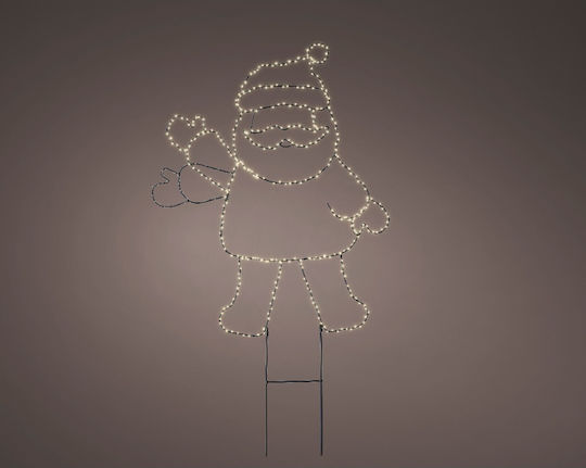 Lumineo Weihnachts-Außenbeleuchtung LED Santa-Geste 77cm Lumineo