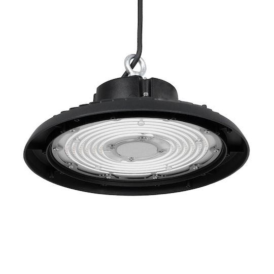 GloboStar Φωτιστικό Καμπάνα 200W Kühles Weiß 30000lm mit integrierter LED Schwarz Ø30xH16cm