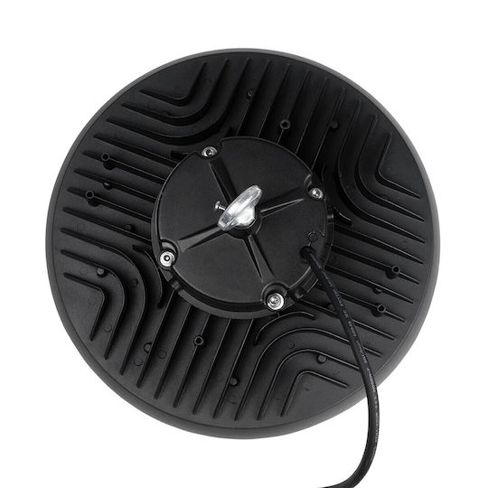 GloboStar Φωτιστικό Καμπάνα 200W Kühles Weiß 30000lm mit integrierter LED Schwarz Ø30xH16cm
