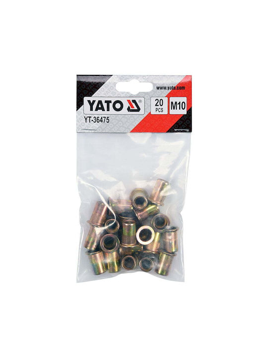 Yato Πριτσίνια Σιδήρου M10mm 20τμχ