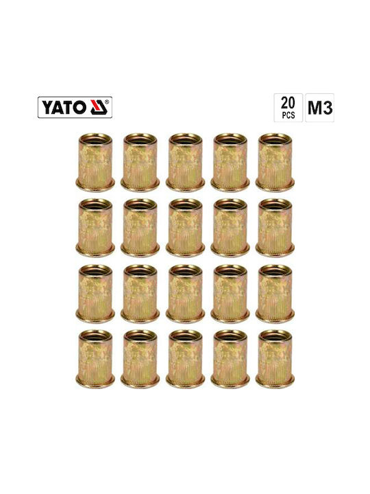 Yato Πριτσίνια Σιδήρου M3mm 20τμχ