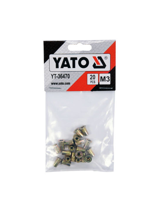 Yato Πριτσίνια Σιδήρου M3mm 20τμχ