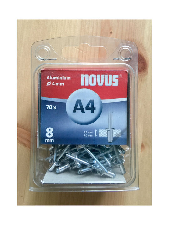 Novus Πριτσίνια Aluminium M4x8mm 70Stück