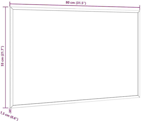 vidaXL Дъсковиден Панел с Тебешир 80x55см