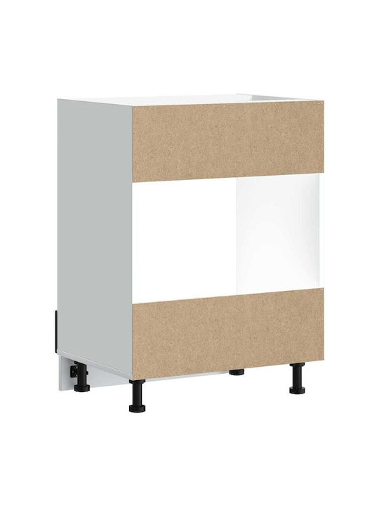 Porto Ντουλάπι Κάτω Φούρνου Μαύρο 60x46x81.5εκ.