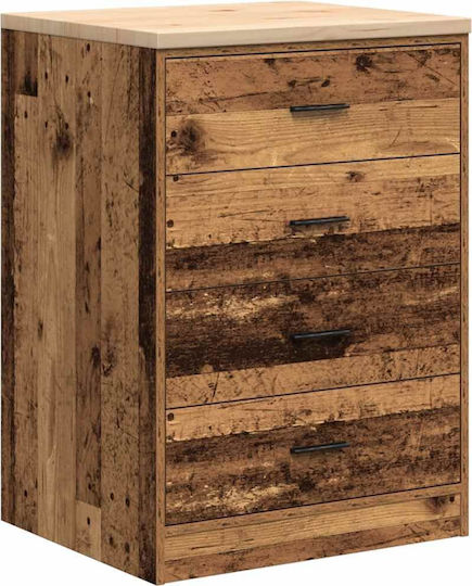Επιδαπέδια Συρταριέρα Κουζίνας Μπεζ 60x51x85εκ.