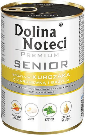 Dolina Noteci Premium Senior Hrană Umedă pentru Câini Seniori în Conservă cu Pui și Carne de porc fără Gluten 400gr