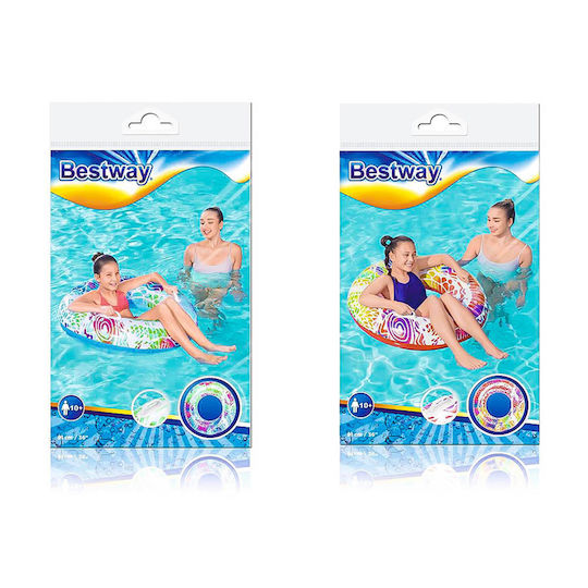 Bestway Kids' Swim Ring with Handles and Diameter 91cm. from 10 Years Old (Assortment Designs/Colours)