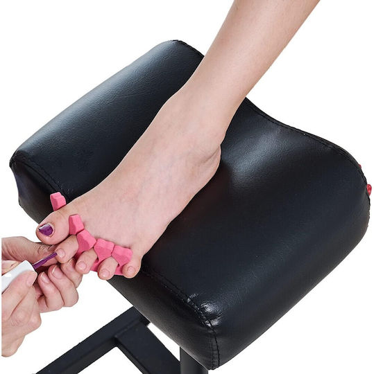 Wheeled Footstool Black