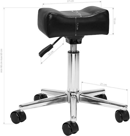 Activeshop Wheeled Footstool Black