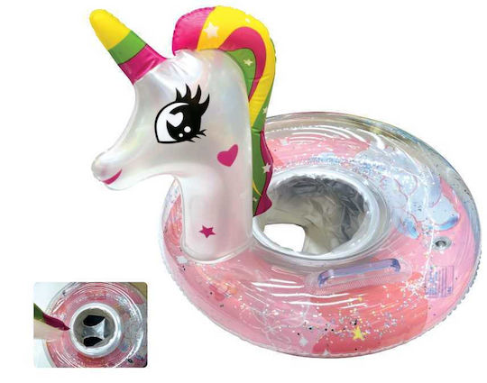 Unicorn Kids' Swim Ring with Handles Light Blue