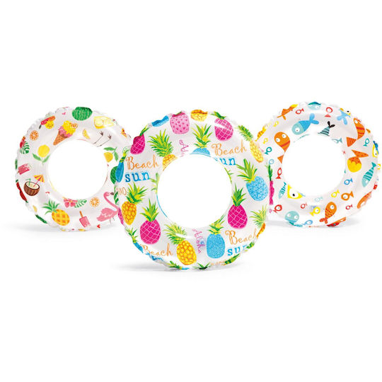 Intex Lively Print Παιδικό Σωσίβιο Κουλούρα Λευκό Lively Print