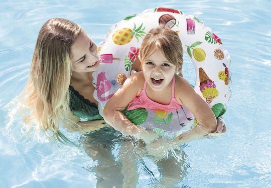 Intex Lively Print Παιδικό Σωσίβιο Κουλούρα Λευκό Lively Print