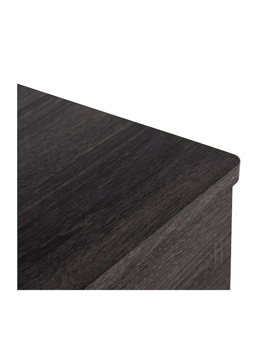 Hayden Office Storage Chipboard Drawer with Wheels, Lock & 3 Drawers Charcoal L38xW39.5xH50cm