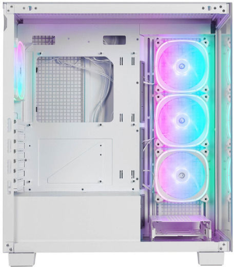 Rampage Hydra V1 Gaming Midi Tower Computer Case with Side Window White