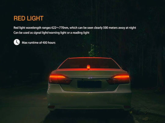 Fenix CL26R Акумулаторен LED Фенер за Къмпинг с Фенерче Оранжев 400 Лумени