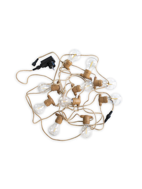 NewGarden Luminițe Garland LED Etanșe 8m cu 10 Becuri NewGarden Luminițe Garland LED Etanșe 8m cu 10 Becuri