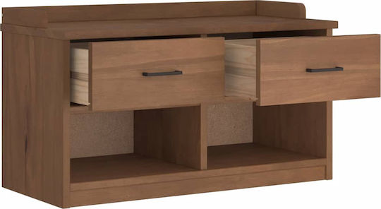 Sandens Мебели за антре със Шкаф за Обувки и Пейка Бор 87x40x50см