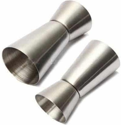 Dianomiki Double Bar Spirit Measure 25/50ml Silver