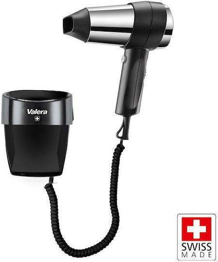 Valera Action Super Plus 1600 Сешоар за хотел Черен 1.6кВт със спираловиден кабел до 250см.