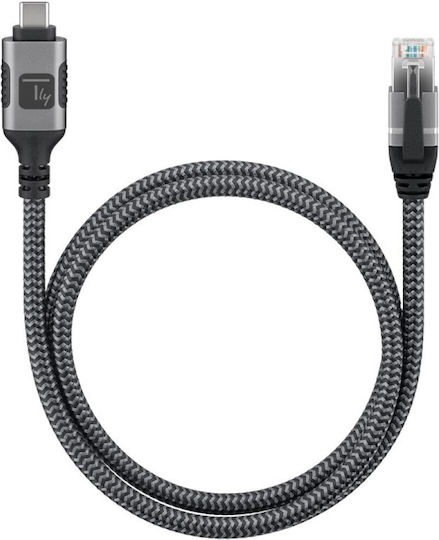 Techly Icoc U3a-rj45-030 Καλώδιο Usb 3.0 Male Ethernet Rj45 Male 3m