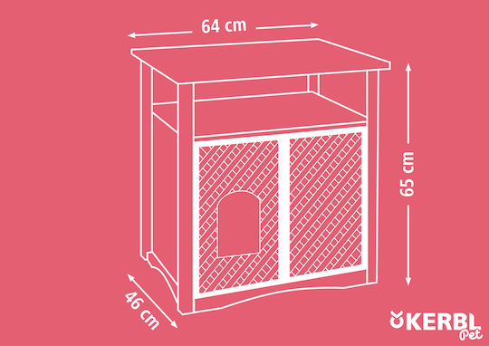 Kerbl Έπιπλο Τουαλέτας Γάτας 65x64cm 1τμχ Helena Cat Unit