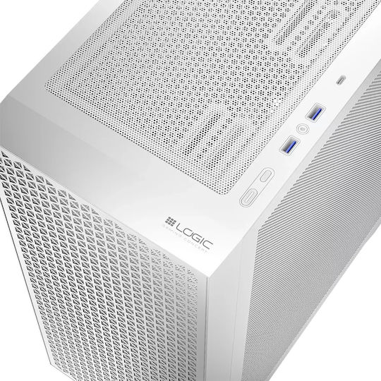 Logic Dart Pro Midi Tower Κουτί Υπολογιστή Λευκό