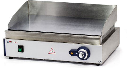 Hendi Elektrisches Kommerzielle Flachgrill Chromplatte 55x42x24cm 2.4kW mit Wohnungs Chromplatte Blue Line