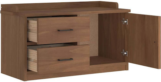 Sandens Mobilier de Intrare cu Dulap pentru Pantofi & Bancă Cafea 87x40x50cm