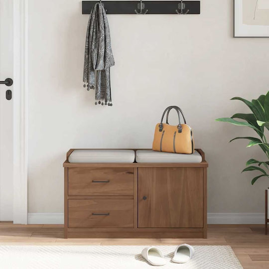Sandens Mobilier de Intrare cu Dulap pentru Pantofi & Bancă Cafea 87x40x50cm