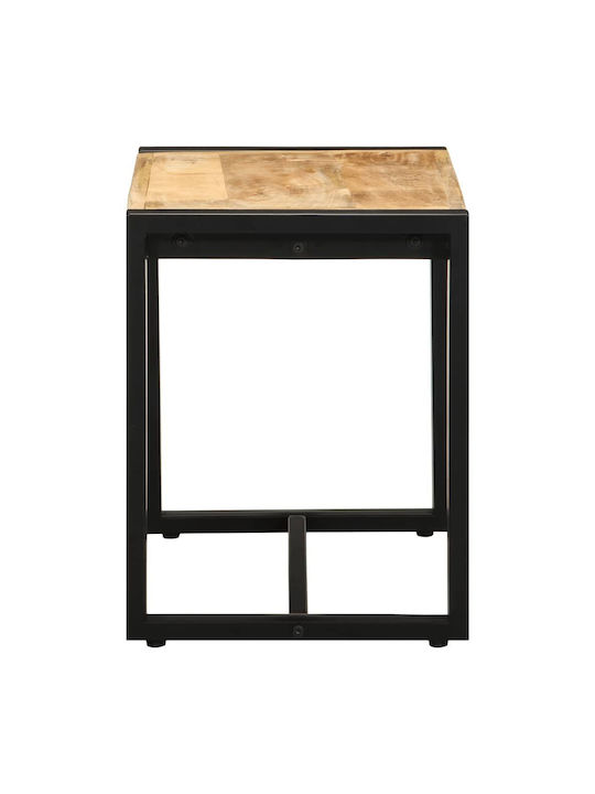 Entry Furniture with Shoe Rack Raw Mango Wood 60x35x45cm