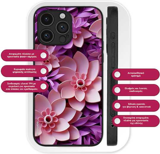 Sonique 3D Blumen-Serie Hülle für Honor 90 Lite 5G Pink