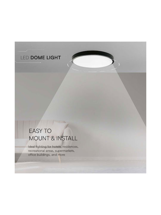 V-TAC Στρογγυλό Εξωτερικό LED Panel 24W με Φυσικό Λευκό Φως 4000K