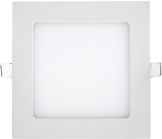 Lucas Τετράγωνο Χωνευτό LED Panel 18W με Φυσικό Λευκό Φως 4000K 22x22εκ.