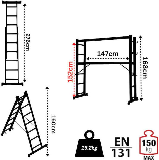 Vesta Schele Dublu Din Aluminiu 2x6