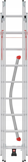 Hailo Doppelter Kombinationsleiter Aluminium