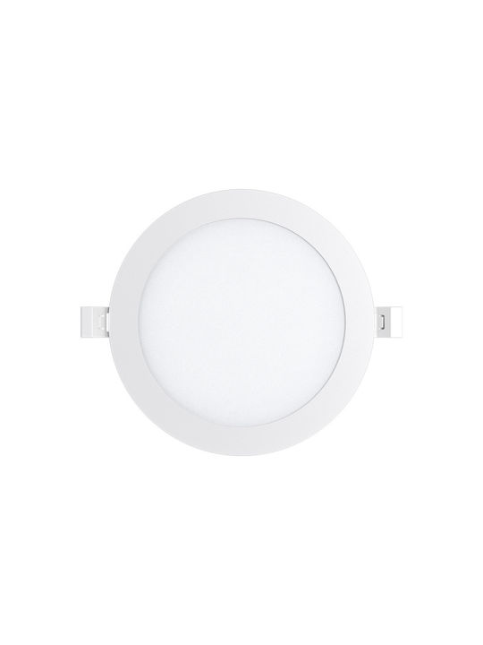 Braytron Round Recessed LED Panel 15W with Warm White Light 3000K 18.5cm