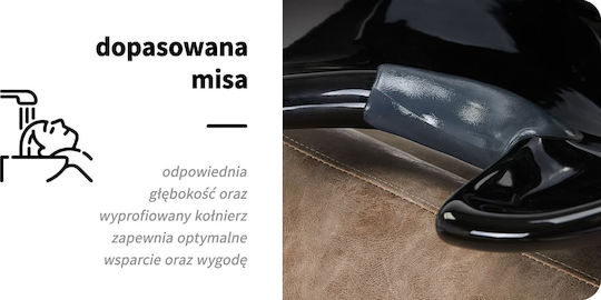 Modena Friseursalon Waschbecken Schwarz Antik