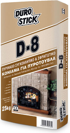 Durostick D-8 Клей Огнена тухла Керамичен Бежов 25кг